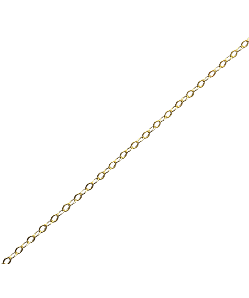 100 Cm Sterling Silver Fine Flat Link Chain
