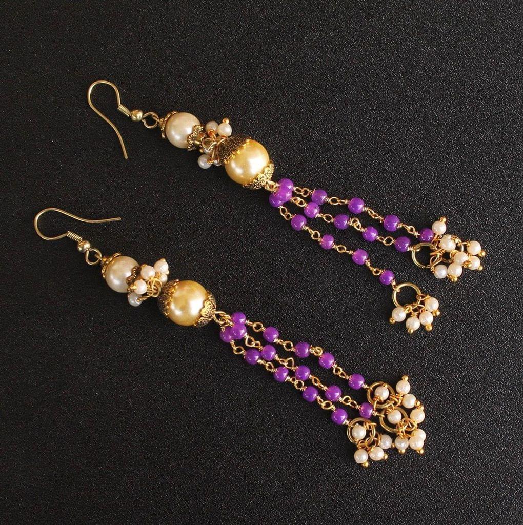 Designer Beaded Pearl Earring