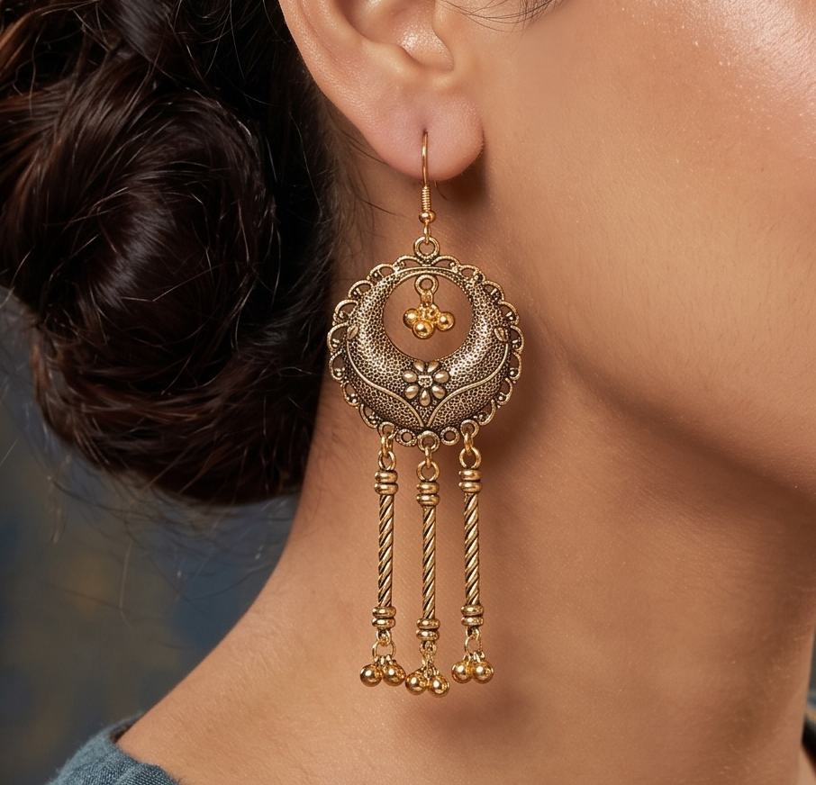 Gold Plated German Silver Earring