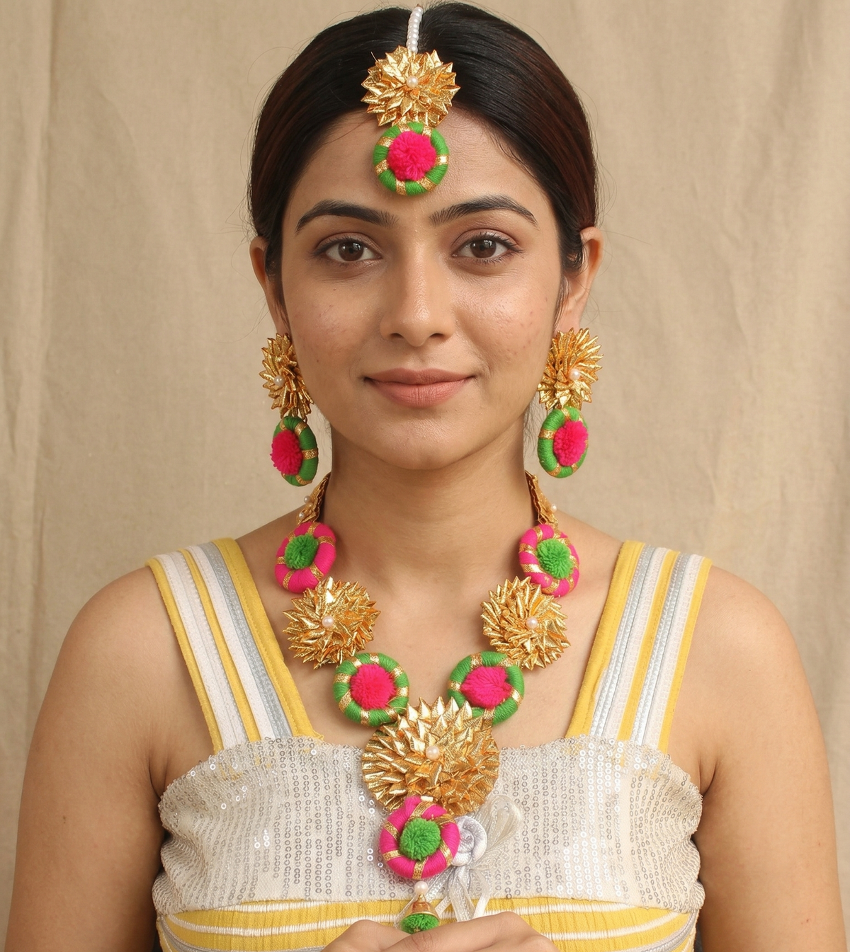 Gotta Patti Necklace Set For Girls and Women