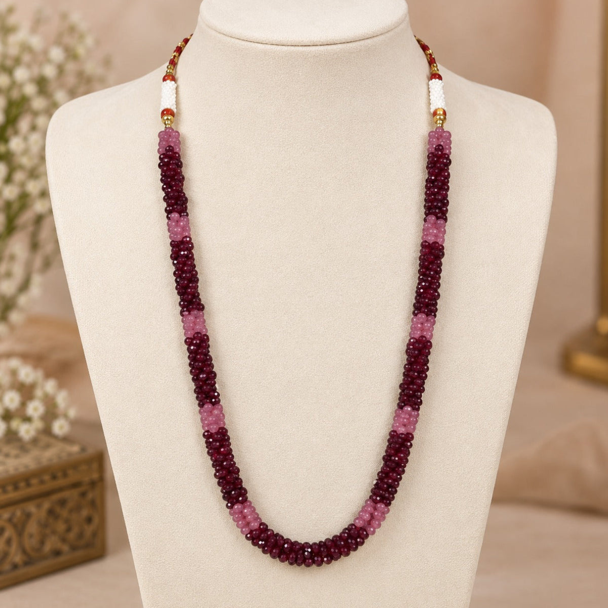 Ruby & Rose Beaded Long Necklace