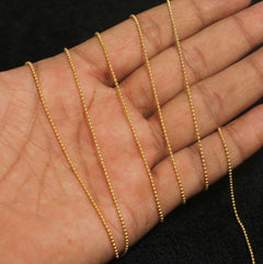 100 Cm 1.25mm Sterling Silver Ball Chain