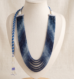 Blue Horizon Seven-Strand Gemstone Beaded Necklace