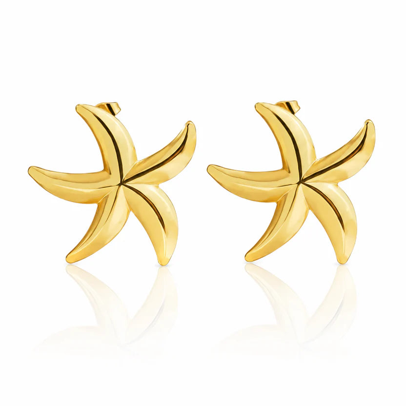 Golden Starfish Stud Earring