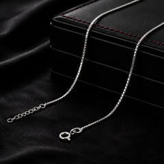 45 Cm Sterling Silver Sleek Box Link Chain