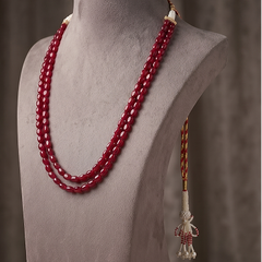 Ruby Radiance Two-Strand Gemstone Beaded Necklace