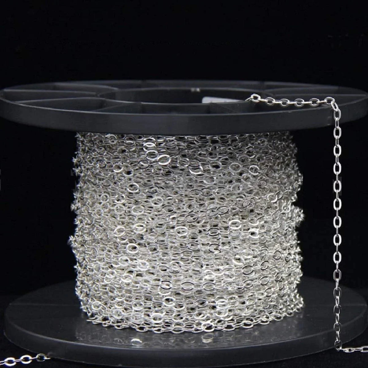 100 Cm Sterling Silver Flat Link Chain