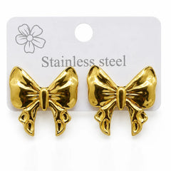 Golden Bow Statement Earring