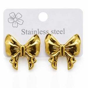 Golden Bow Statement Earring