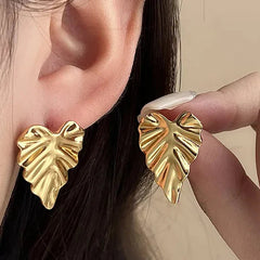 Golden Leaf Statement Earring