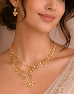 AD Stone Necklace For Girls