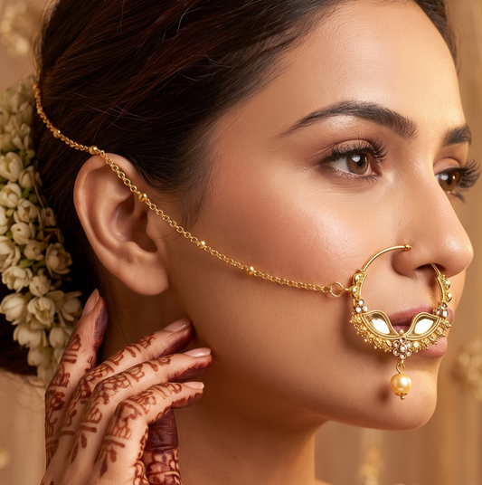 AD Stone Nath For Girls