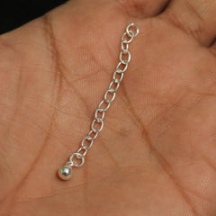 1 Pc 55mm Sterling Silver Ball Chain Extension