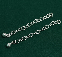 1 Pc 55mm Sterling Silver Ball Chain Extension