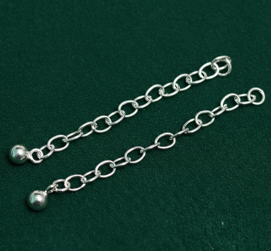 1 Pc 55mm Sterling Silver Ball Chain Extension