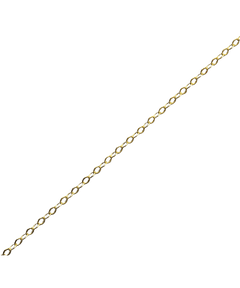 100 Cm Sterling Silver Fine Flat Link Chain