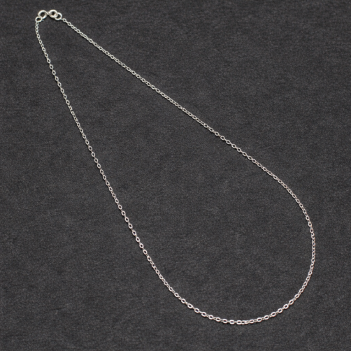 1 Pc 45 Cm Sterling Silver Flat Link Chain