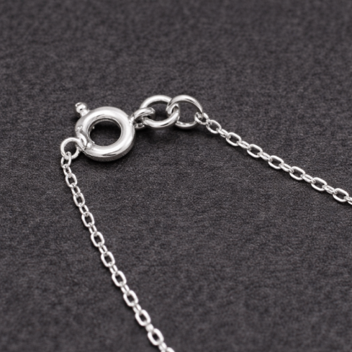 1 Pc 45 Cm Sterling Silver Flat Link Chain