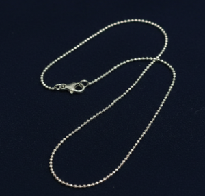 45 Cm Sterling Silver 1.2mm Faceted Ball Chain