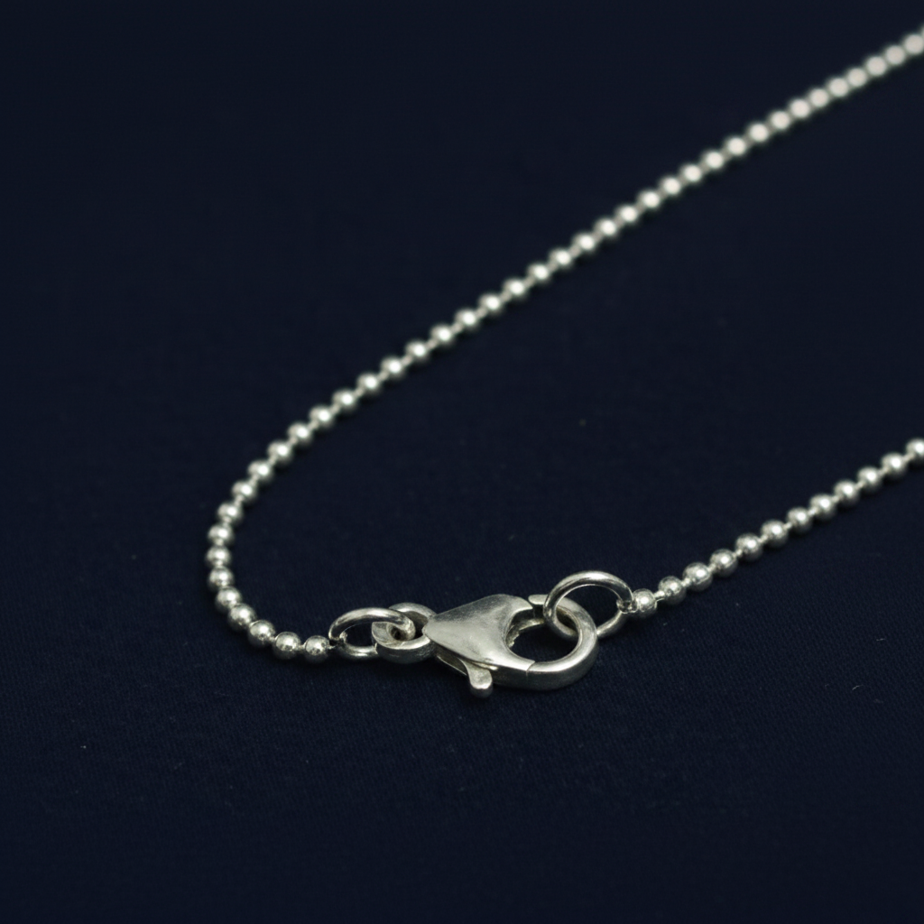 45 Cm Sterling Silver 1.2mm Faceted Ball Chain