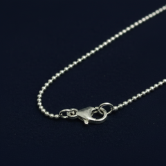 45 Cm Sterling Silver 1.2mm Faceted Ball Chain