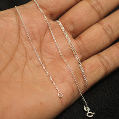 40-45 Cm 92.5 Sterling Silver Fine Link Chain