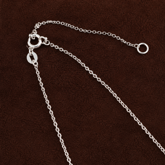 45 Cm Sterling Silver Adjustable Fine Link Chain