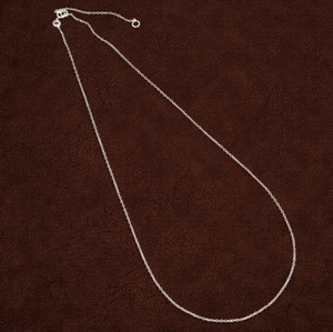 45 Cm Sterling Silver Adjustable Fine Link Chain