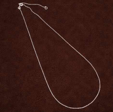 45 Cm Sterling Silver Adjustable Fine Link Chain