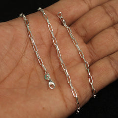 45 Cm Sterling Silver Paper Clip Chain