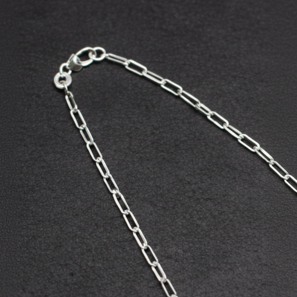 45 Cm Sterling Silver Paper Clip Chain