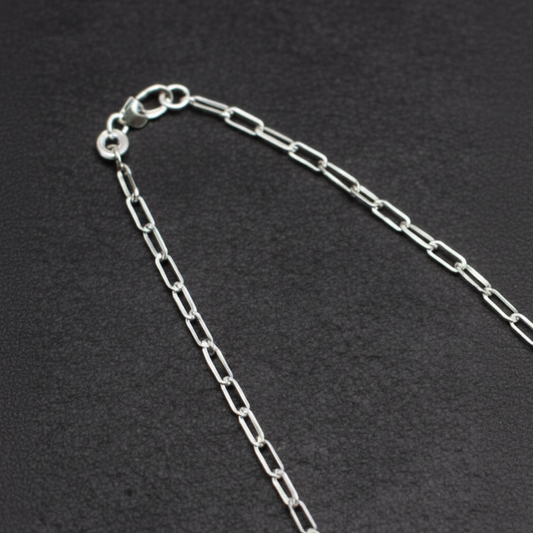 45 Cm Sterling Silver Paper Clip Chain