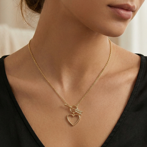 Golden Plated Heart & Arrow Necklace