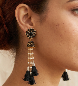 Designer Beaded Pacchi Tassel Earring
