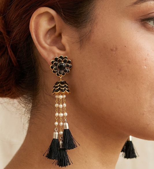 Designer Beaded Pacchi Tassel Earring