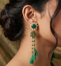 Designer Beaded Pacchi Tassel Earring