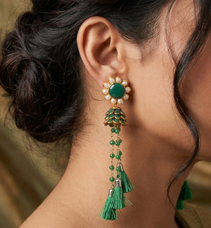 Designer Beaded Pacchi Tassel Earring