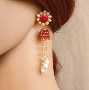 Designer Beaded Pearl Pacchi Earring
