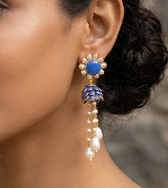 Designer Beaded Pearl Pacchi Earring