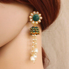 Designer Beaded Pearl Pacchi Earring