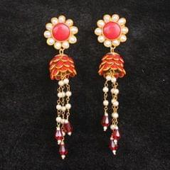 Designer Beaded Crystal Pacchi Earring