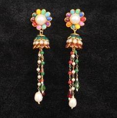 Designer Beaded Crystal Pacchi Earring