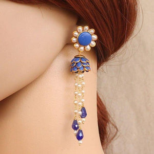Designer Beaded Crystal Pacchi Earring