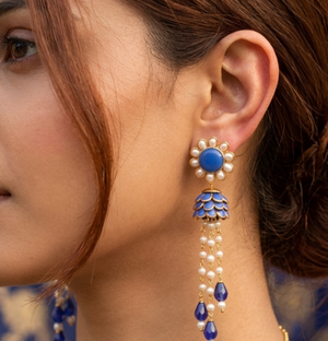 Designer Beaded Crystal Pacchi Earring