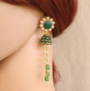 Designer Beaded Crystal Pacchi Earring