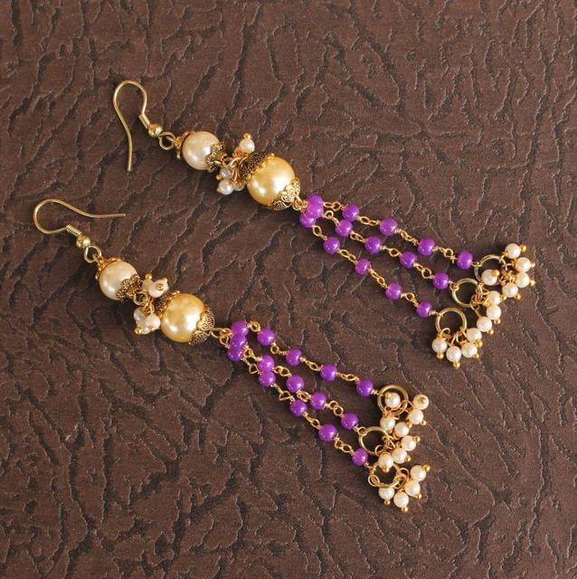 Designer Beaded Pearl Earring