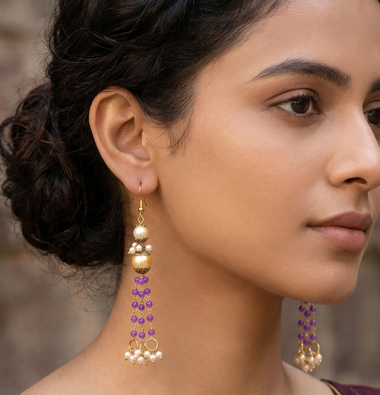 Designer Beaded Pearl Earring