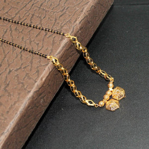 Black Chain Gold Plated Mangalsutra For Women