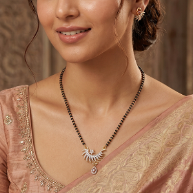 Black Chain AD Mangalsutra For Women