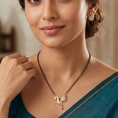 Black Chain AD Mangalsutra For Women